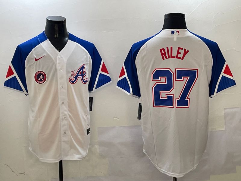 Men Atlanta Braves 27 Riley White City Edition 2025 Nike MLB Jersey style 8